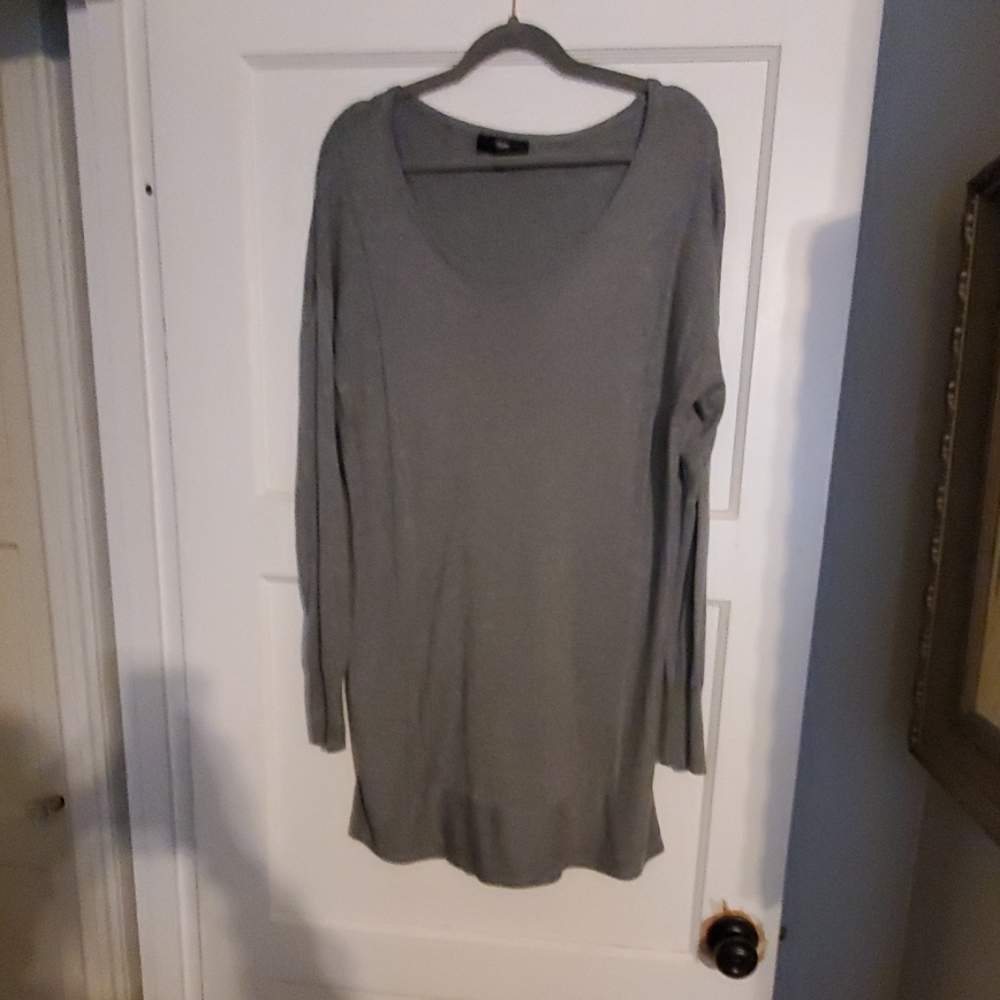 Grey Lightweight Tunic Sweater